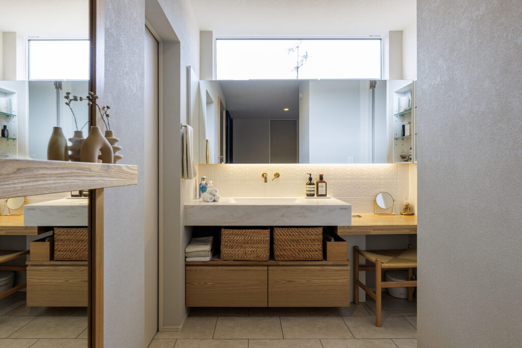 インテリアとして魅せる造作洗面