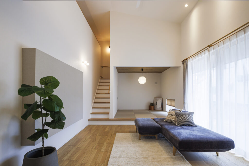 ポイント⑤平屋に、縦の広がりを